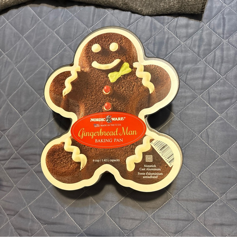 Nordic Ware Gingerbread Man Baking Pan - Brown and White